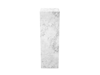 Kolumna dekoracyjna z białego marmuru-115x35x35 cm.