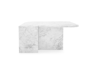 Marmurowy stolik kawowy Bianco Carrara, nowoczesny stolik do salonu