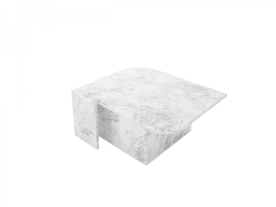 Marmurowy stolik kawowy Bianco Carrara, nowoczesny stolik do salonu